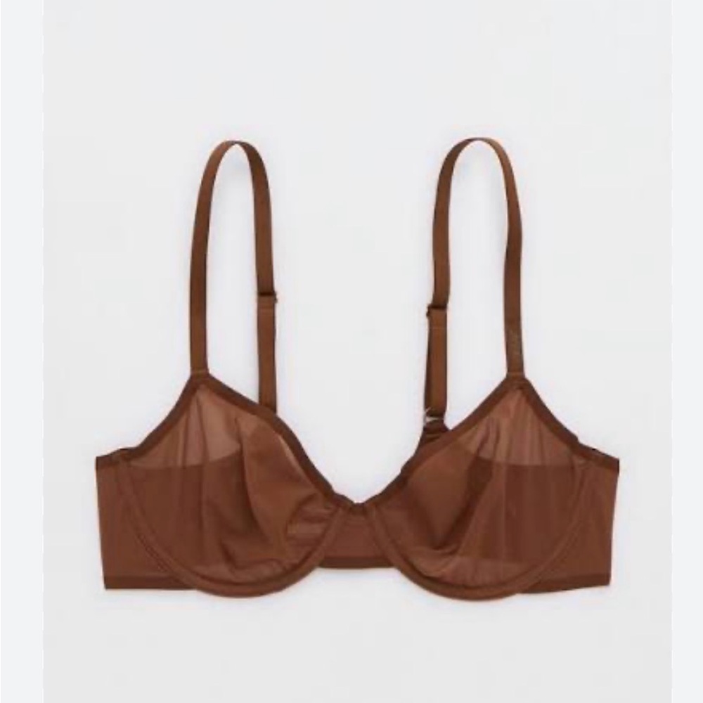 Aerie Smoothez Sheer Mesh Unlined Underwire Bra